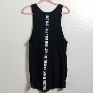 I AM Black & White Tank Sz M